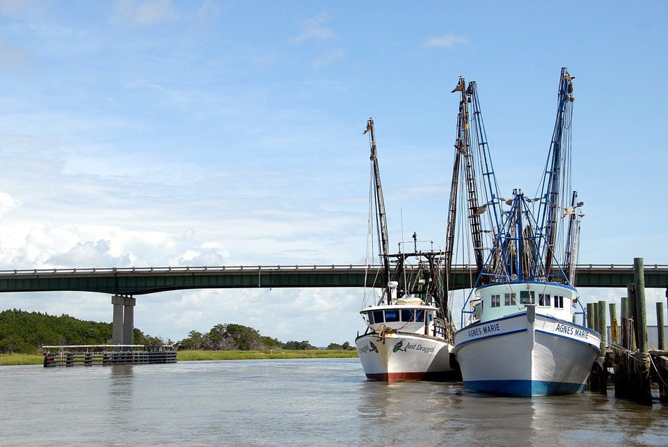 two commercial fishing boats